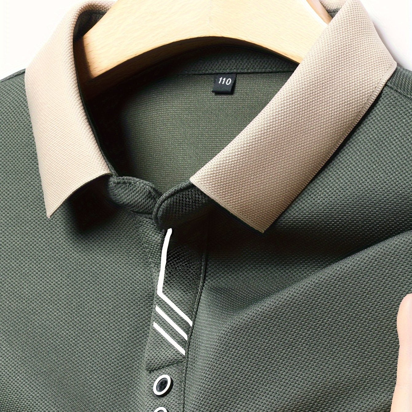 Camisa de manga comprida elástica leve masculina para golfe e uso casual