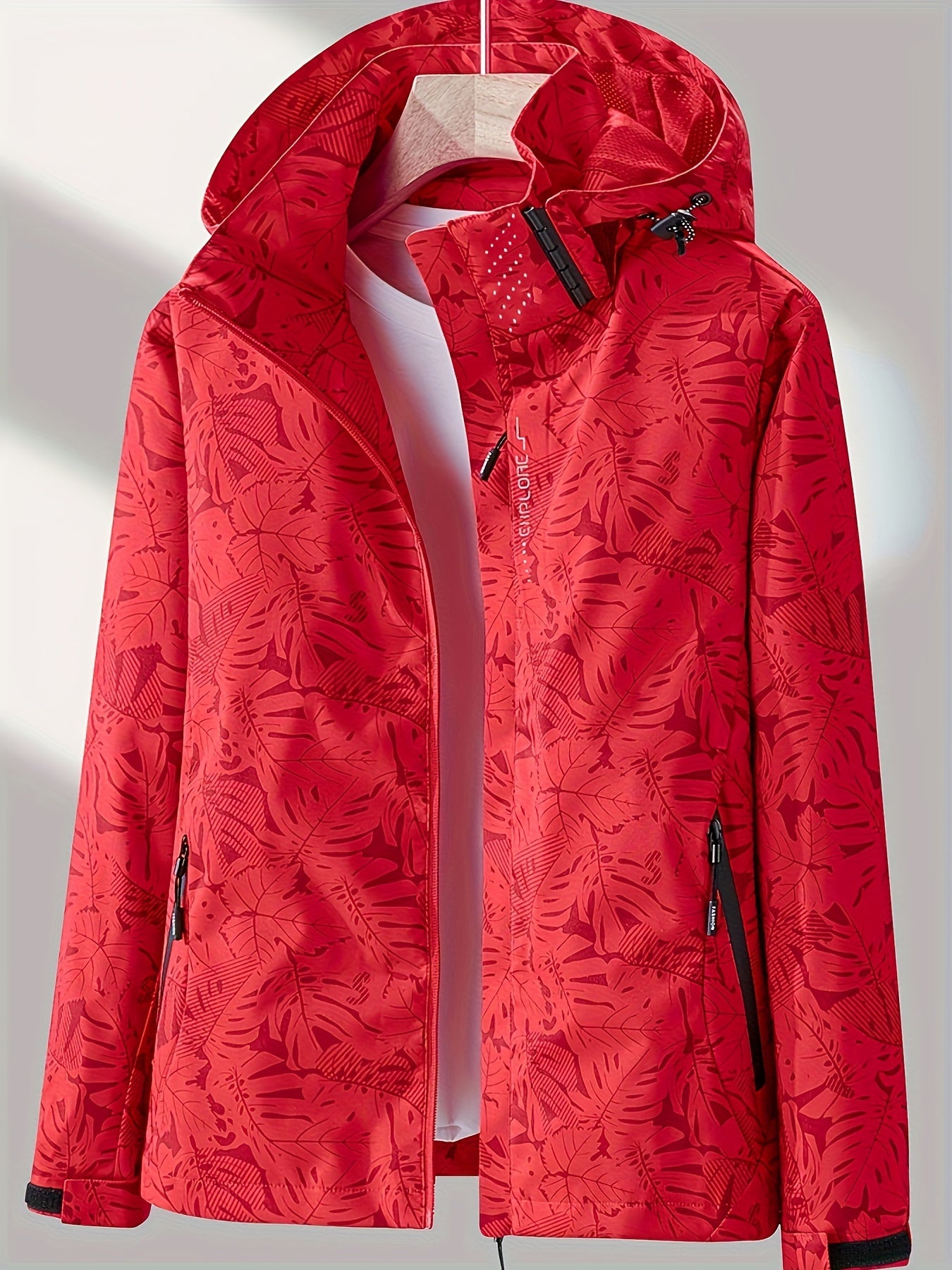 Women'S Casual Windbreaker Jacket with Removable Hood - Lightweight, Waterproof, Zippered, Long Sleeve, Stand Collar, Polyester Lining, Outdoor & Casual Wear, Casual Jacket | Stand Collar Jacket | Zippered Jacket