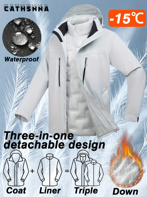 Women'S Warm Casual Jacket Liner Can Be Worn Alone Waterproof Windproof Outdoor Sports Three-in-one Rushing Jacket