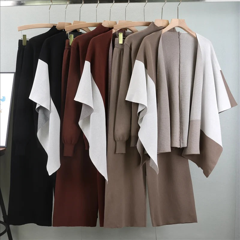 Alyssa™ – Eleganter dreiteiliger Strickanzug