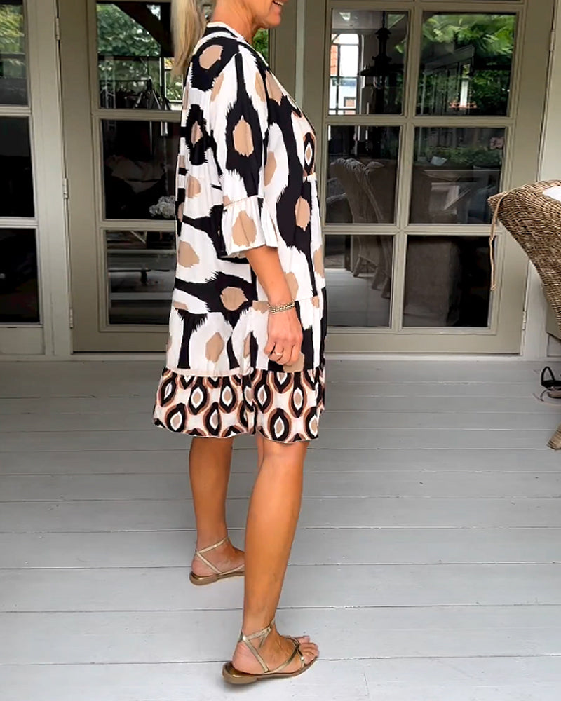 Aria™ - Vestido Midi Estampado Elegante