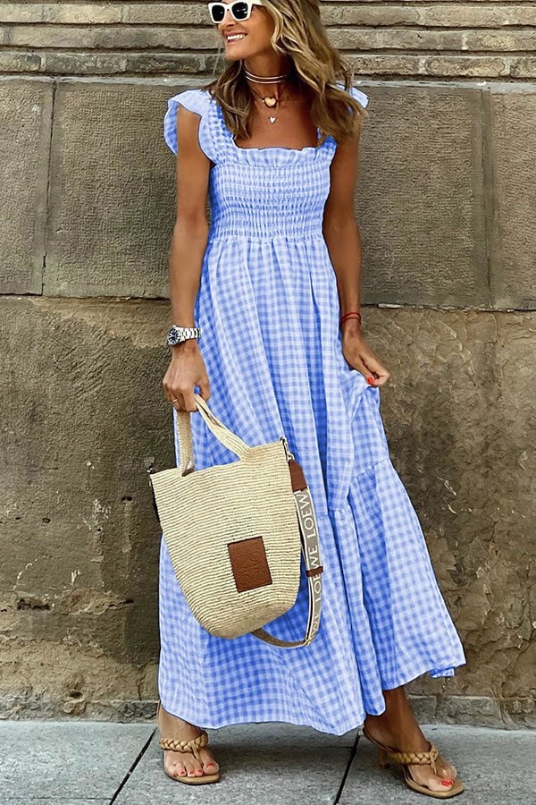 Lily™ - Vestido longo xadrez estiloso