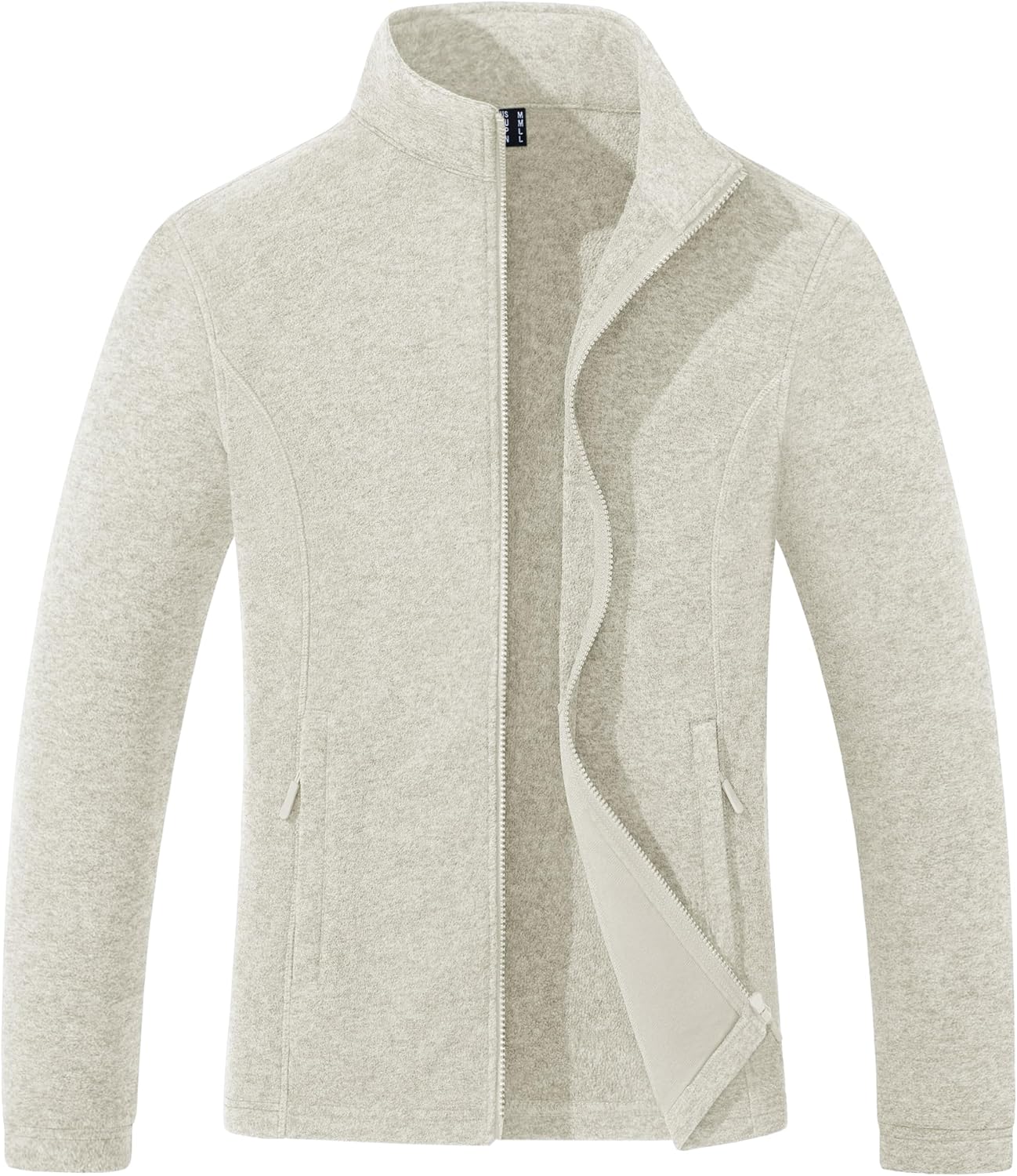 Women's Fleece Jacket Zip Up Coat Lightweight Soft Warm Long Sleeve Jackets with Pockets for Winter