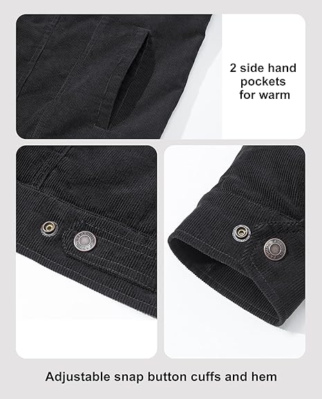 Men's Cargo Jacket - Thermal Lined, Lightweight for Fall & Winter
