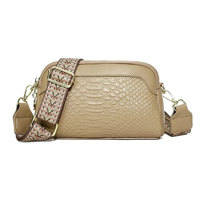 Olivia™ Elegant Allure | Bolsa tiracolo mini com padrão crocodilo