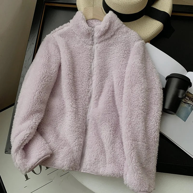 Riley™ - Kuscheliger Teddymantel mit Reißverschluss