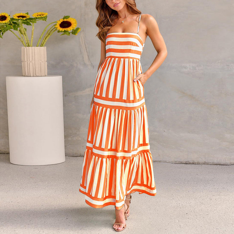 Victoria™ - Vestido longo listrado elegante para o verão