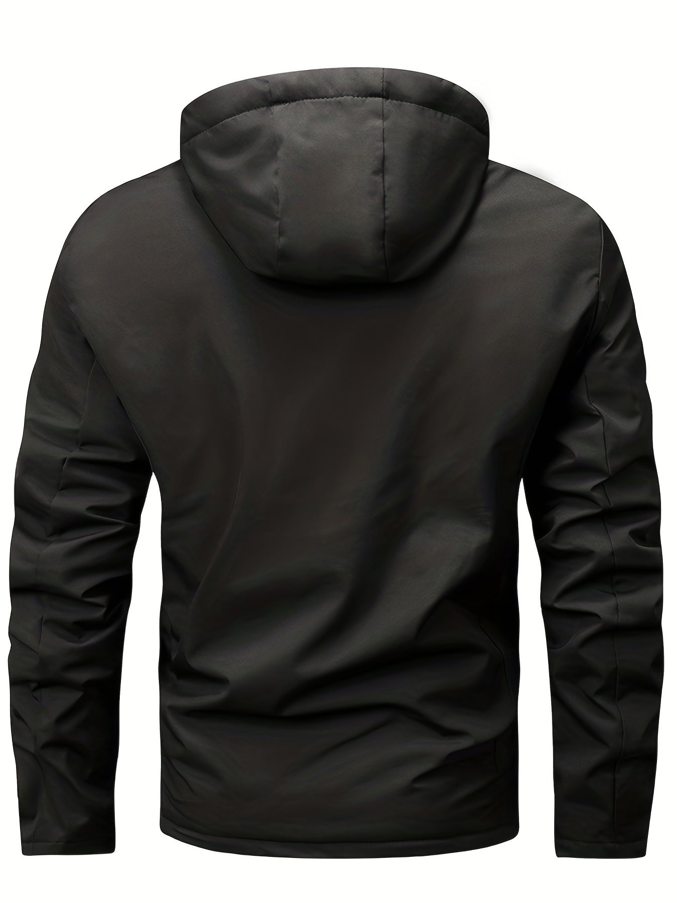 Herren Fleece-Kapuzenjacke, lässiger Wintermantel
