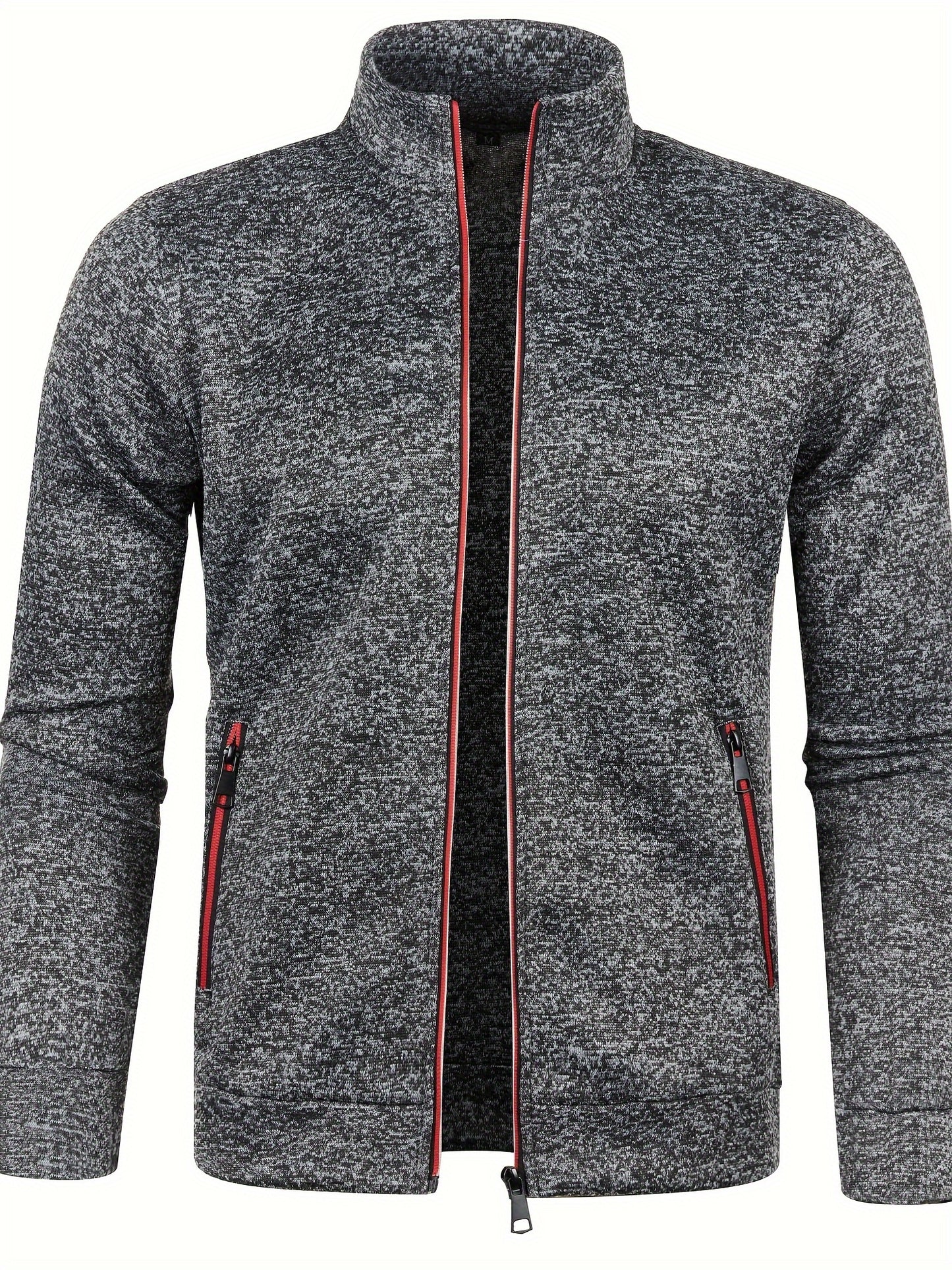 Herren-Cardigan mit Reißverschluss, lässiger Pullover für Herbst/Winter