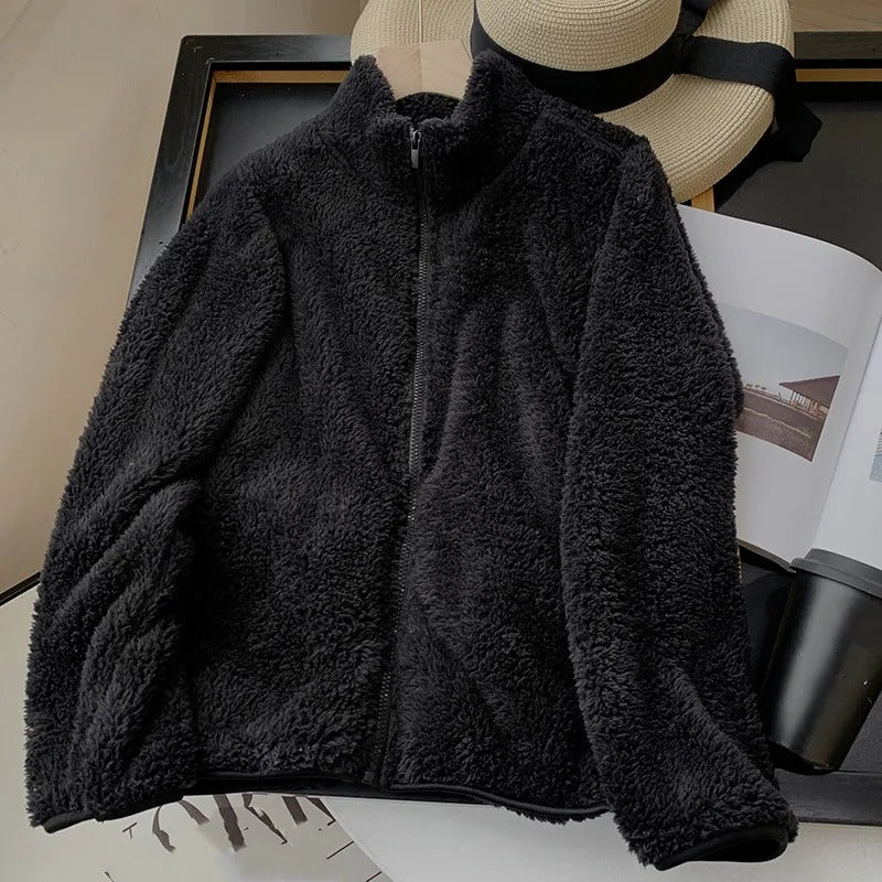 Riley™ - Kuscheliger Teddymantel mit Reißverschluss