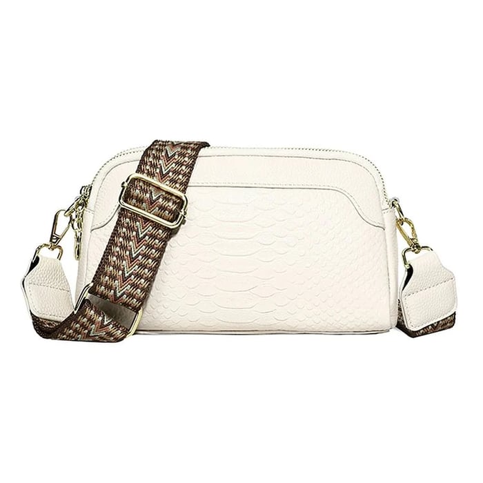 Olivia™ Elegant Allure | Bolsa tiracolo mini com padrão crocodilo