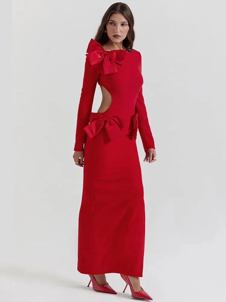Aubrey™ - Vestido longo atraente com laços