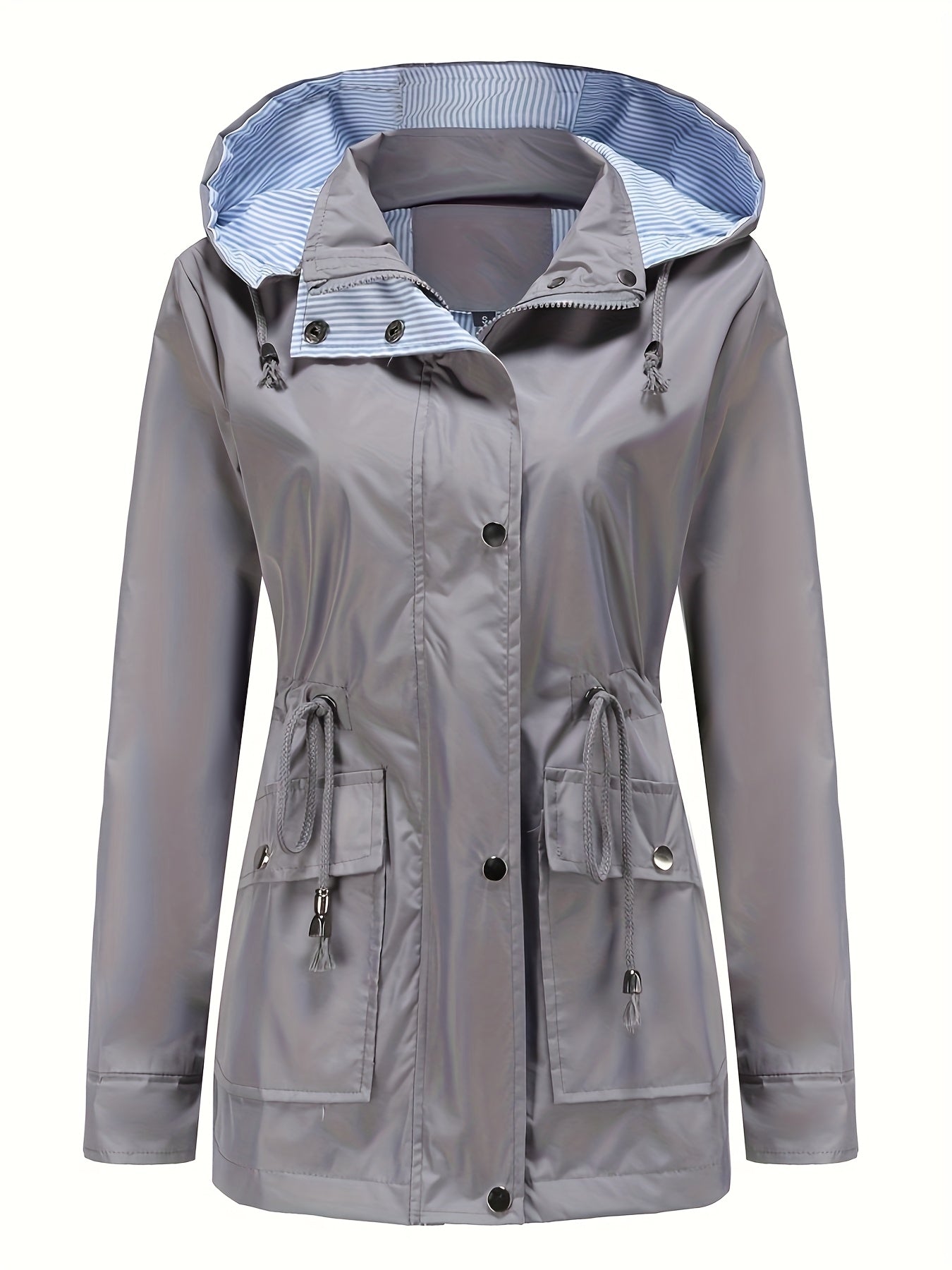 2025 New Autumn And Winter Detachable Hooded Trench Coat for Women, Plus Size Stylish Casual Outdoor Raincoat.
