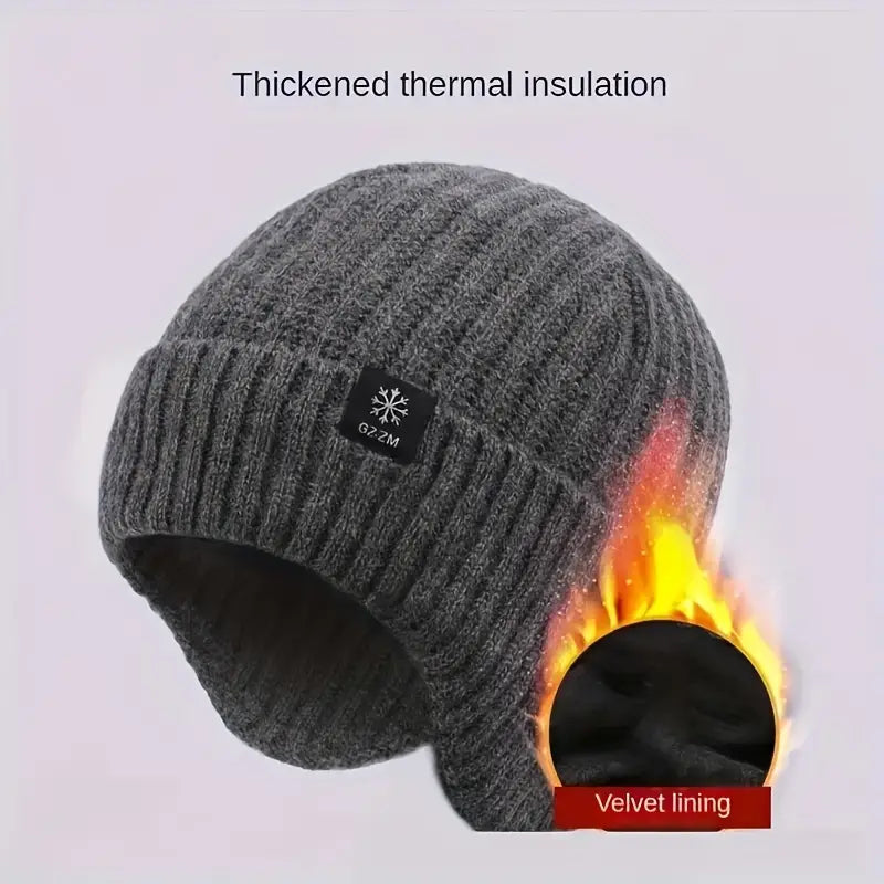 Eli™ - Thermo-Strickmütze mit Ohrenwärmern