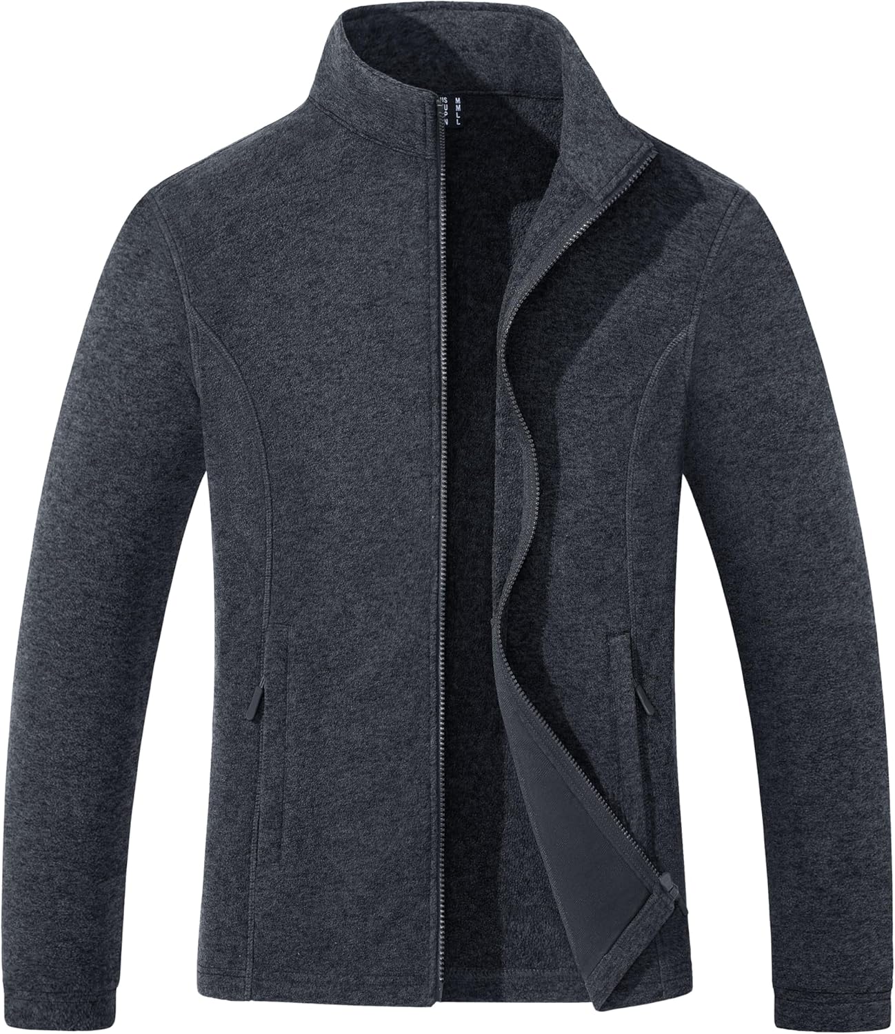 Women's Fleece Jacket Zip Up Coat Lightweight Soft Warm Long Sleeve Jackets with Pockets for Winter