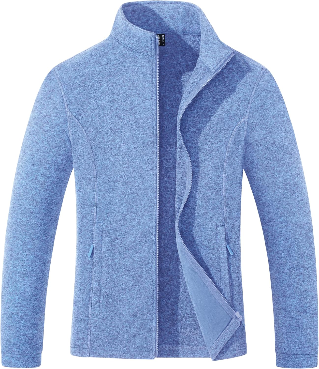 Women's Fleece Jacket Zip Up Coat Lightweight Soft Warm Long Sleeve Jackets with Pockets for Winter
