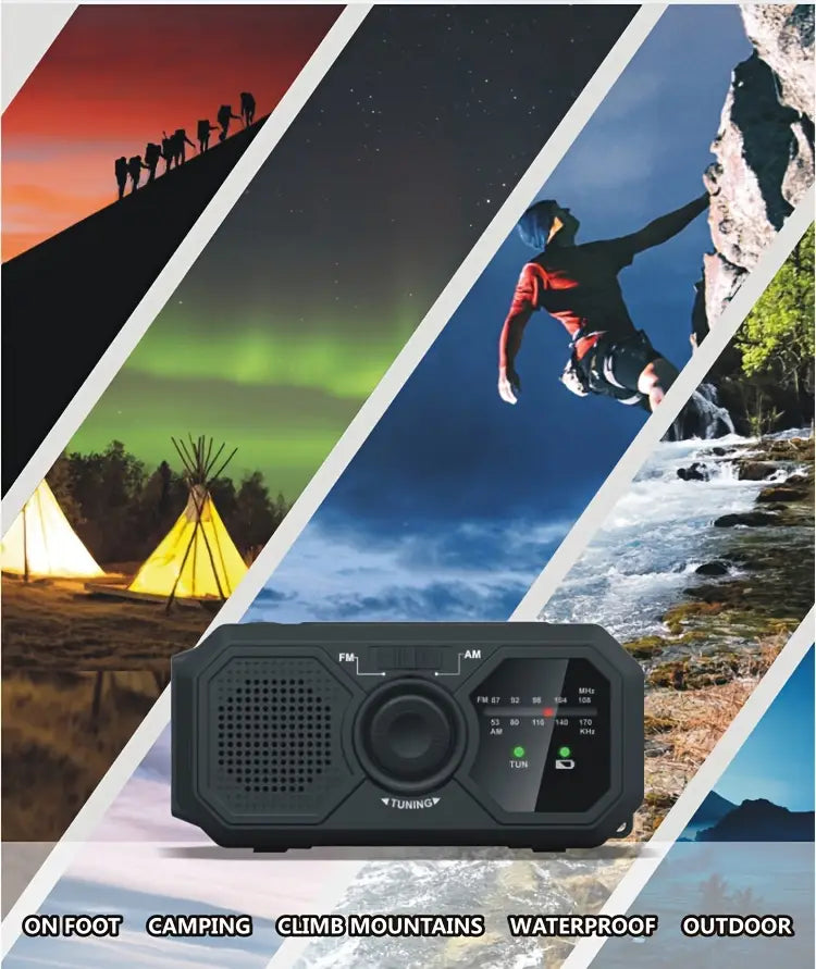 Notfallradio mit AM/FM-Radio und Taschenlampe