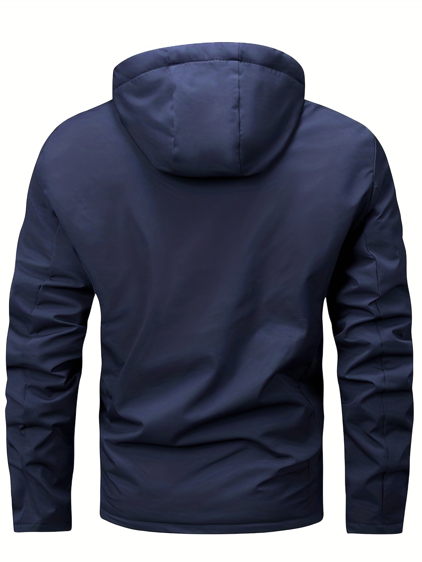 Herren Fleece-Kapuzenjacke, lässiger Wintermantel