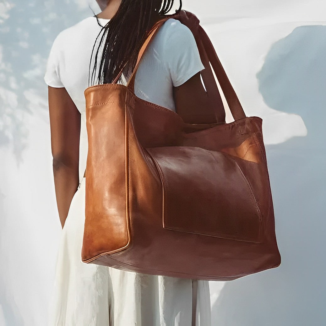 Amelia™ - Bolsa de Ombro Vintage em Couro