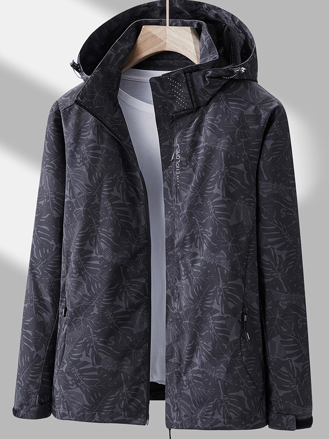 Women'S Casual Windbreaker Jacket with Removable Hood - Lightweight, Waterproof, Zippered, Long Sleeve, Stand Collar, Polyester Lining, Outdoor & Casual Wear, Casual Jacket | Stand Collar Jacket | Zippered Jacket