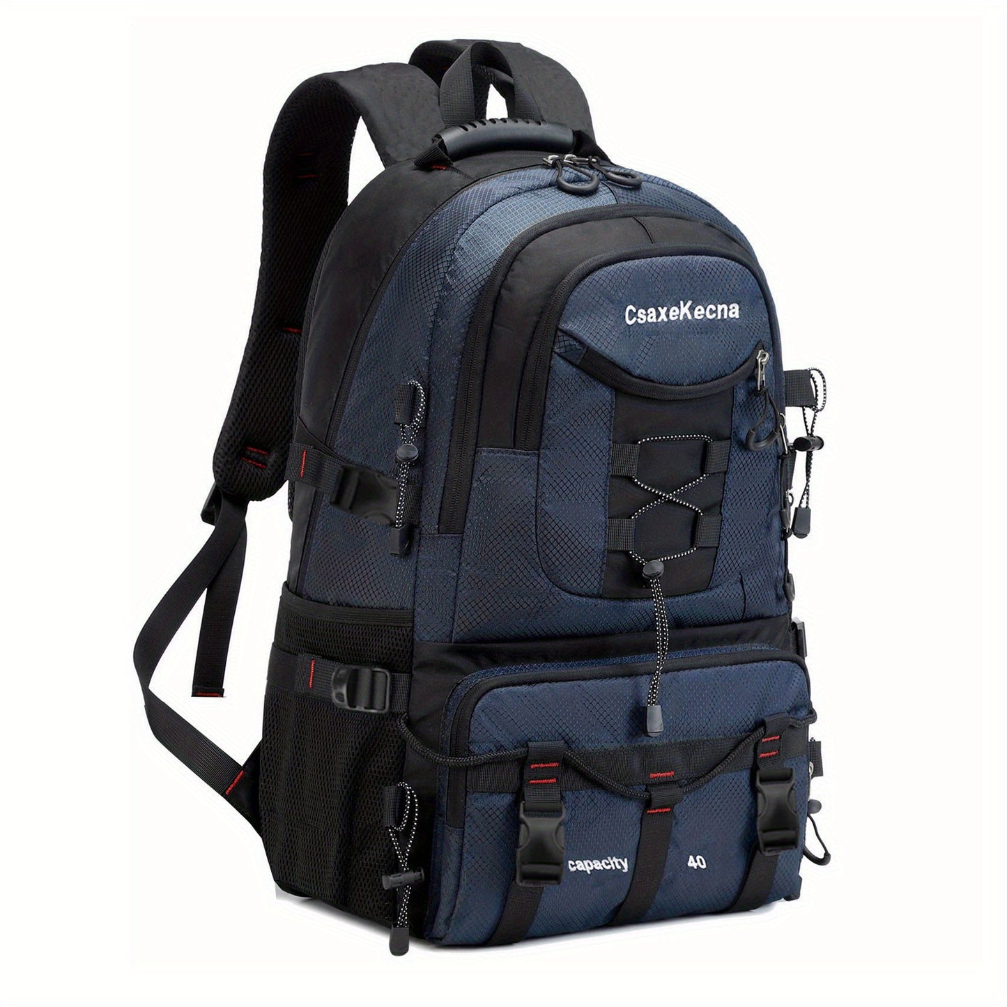 CASAKEMCA Mochila de viagem leve de nylon de 10,57 galões com porta de carregamento USB - à prova d'água, alças ajustáveis, vários compartimentos, ideal para caminhadas e acampamentos - presente perfeito para homens e mulheres, mochila para viagem