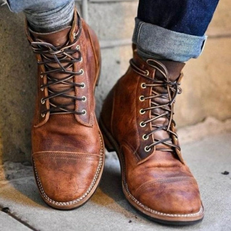 Henry™ – Stiefel aus veganem Leder im Retro-Stil