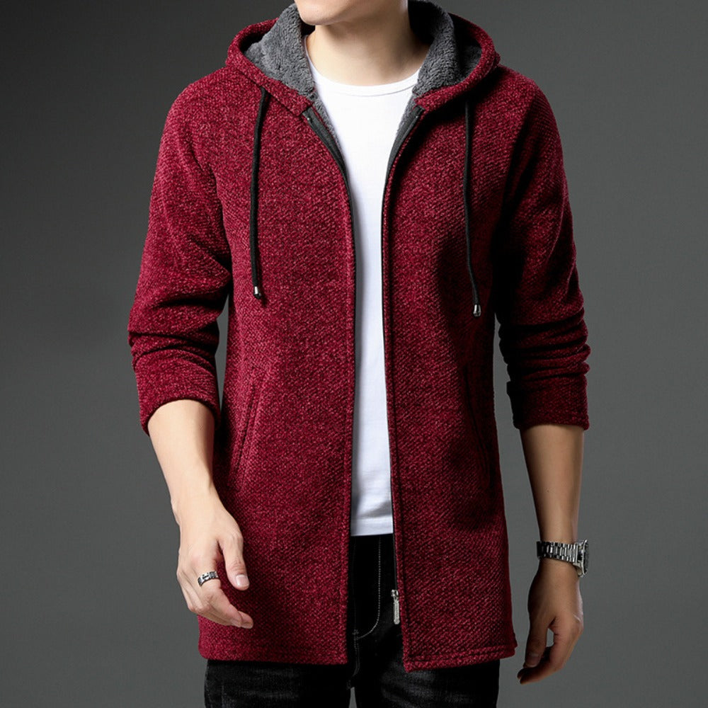 Gabriel | Lange Strickjacke mit Kapuze