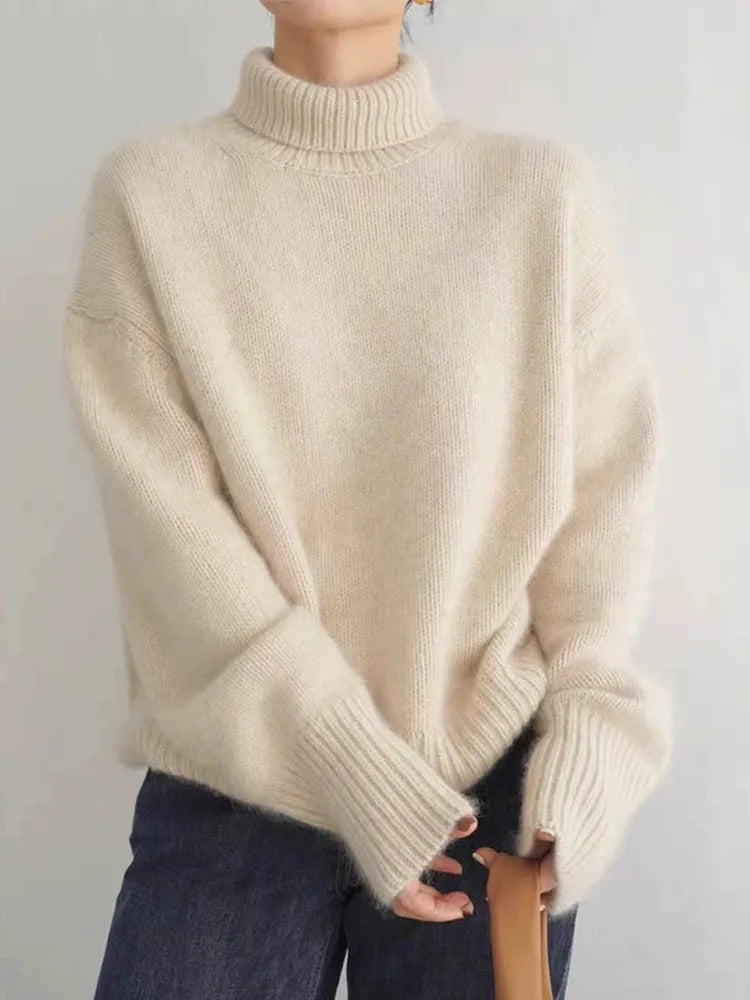 MARIAM| Suéter de cashmere com gola alta