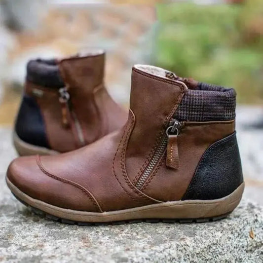 Savanna™ – Wasserdichte orthopädische Retro-Stiefel mit Reißverschluss