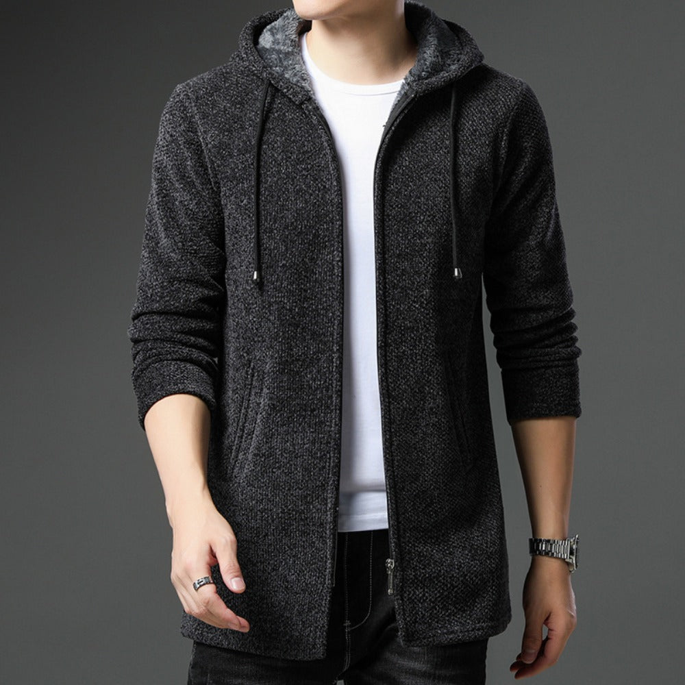 Gabriel | Lange Strickjacke mit Kapuze