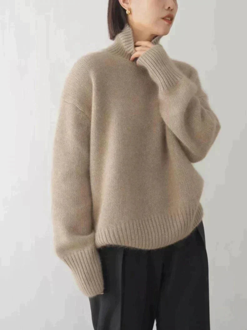 MARIAM| Suéter de cashmere com gola alta
