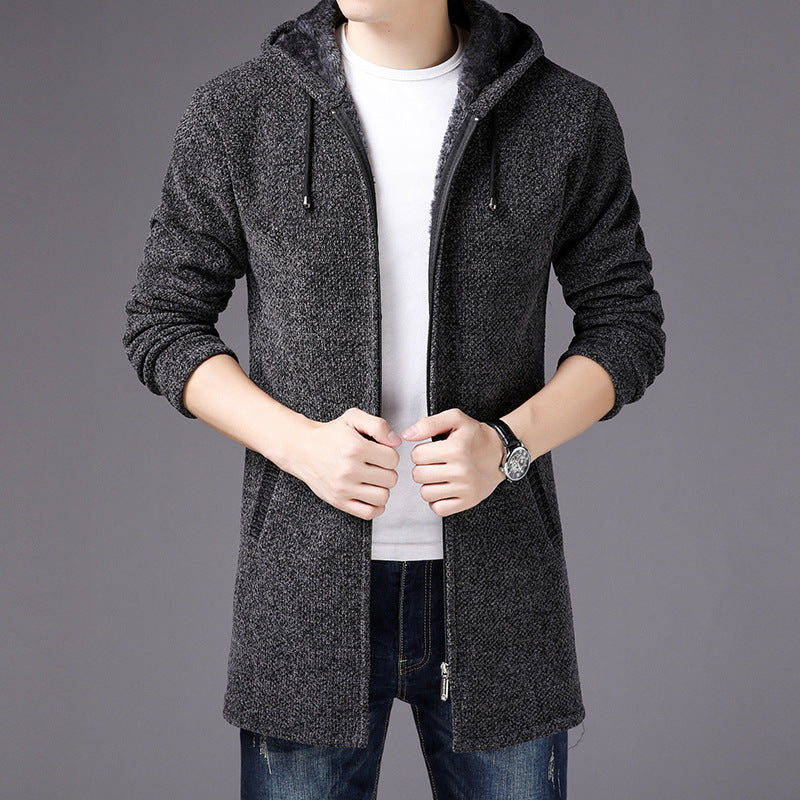 Gabriel | Lange Strickjacke mit Kapuze
