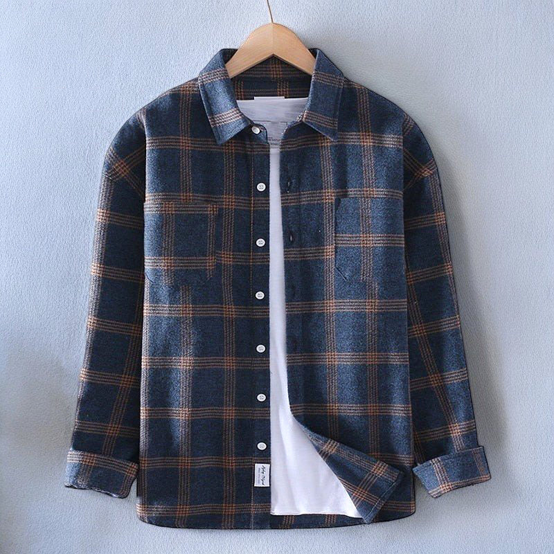 Dave | Vintage Kariertes Herrenhemd
