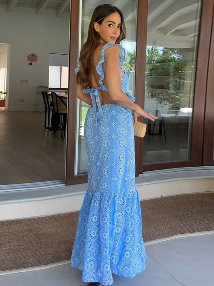 Riley™ - Vestido longo elegante com babados