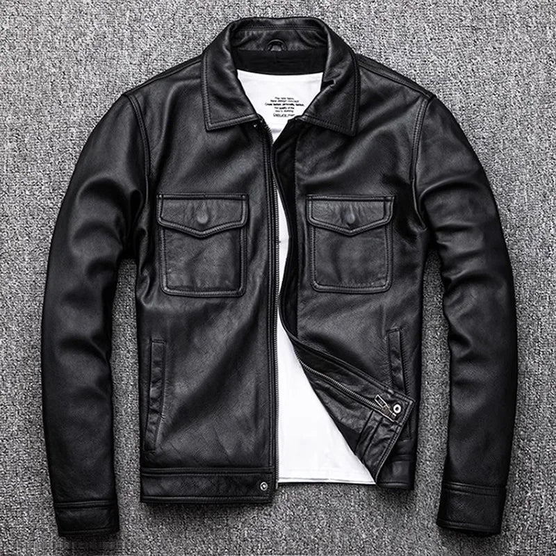 Hunter™ - Jaqueta de couro vegana vintage