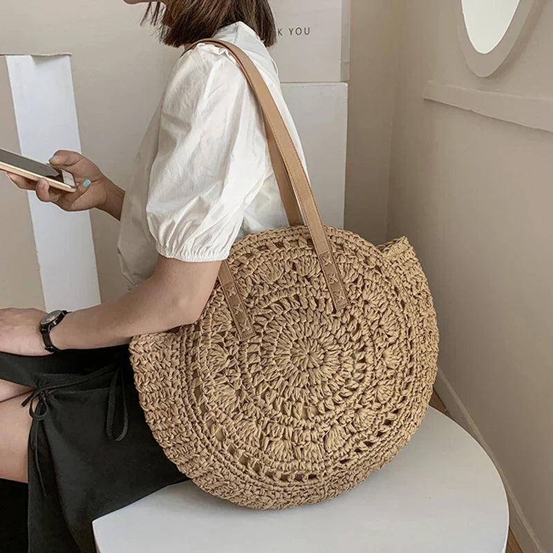 Hannah™ - Multifunktionale Strohhandtasche