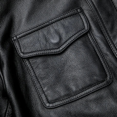 Hunter™ - Jaqueta de couro vegana vintage