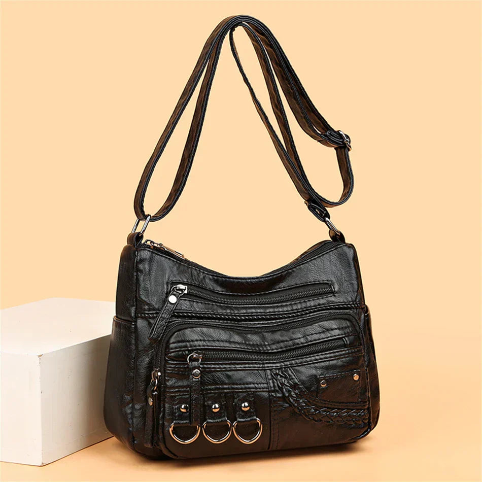 Olivia™ Vintage Charm | Weiche Reißverschlusstasche