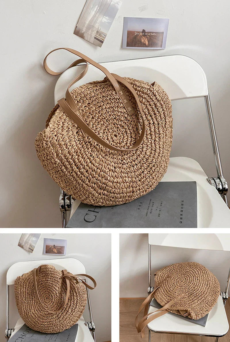 Hannah™ - Multifunktionale Strohhandtasche