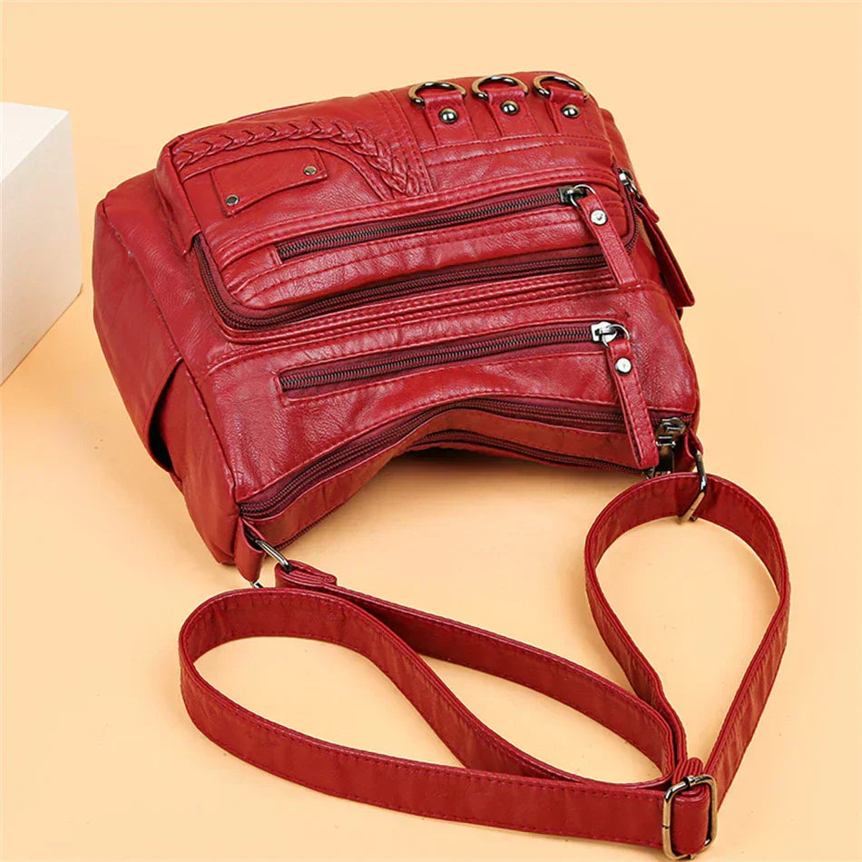 Olivia™ Vintage Charm | Weiche Reißverschlusstasche