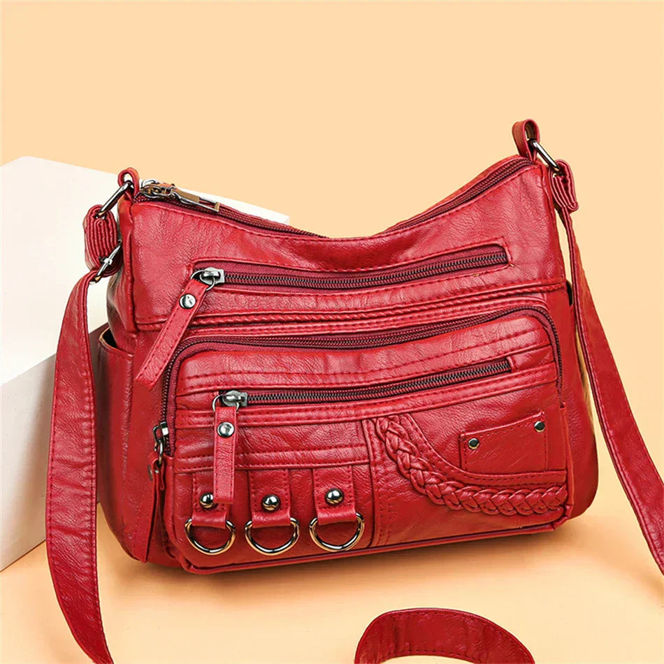 Olivia™ Vintage Charm | Weiche Reißverschlusstasche