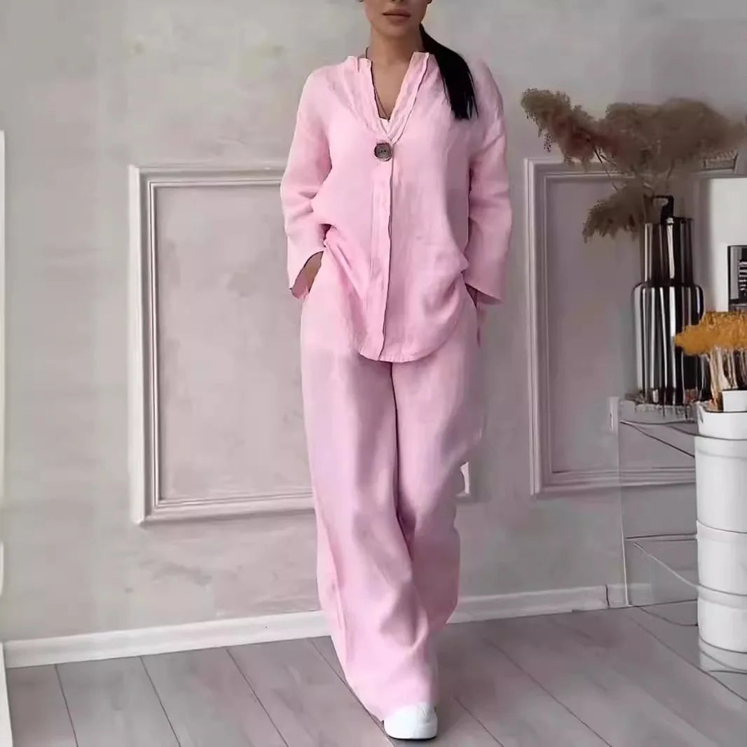 Avery™ - Bequemes, lässiges Leinen-Co-Ord-Set