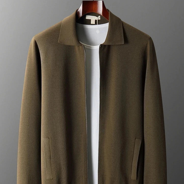 Jackson™ - Cardigan de cashmere com zíper completo e estiloso