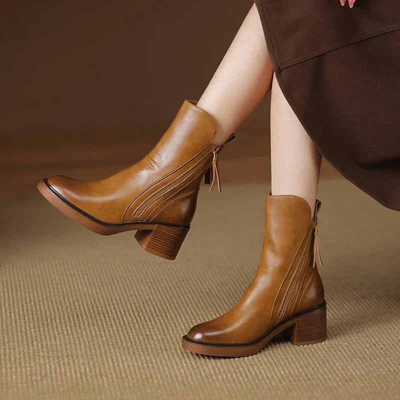 Aubrey™ - Botas de couro veganas estilosas