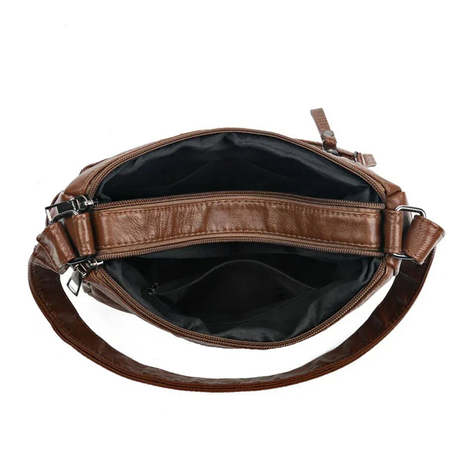 Olivia™ Vintage Charm | Weiche Reißverschlusstasche