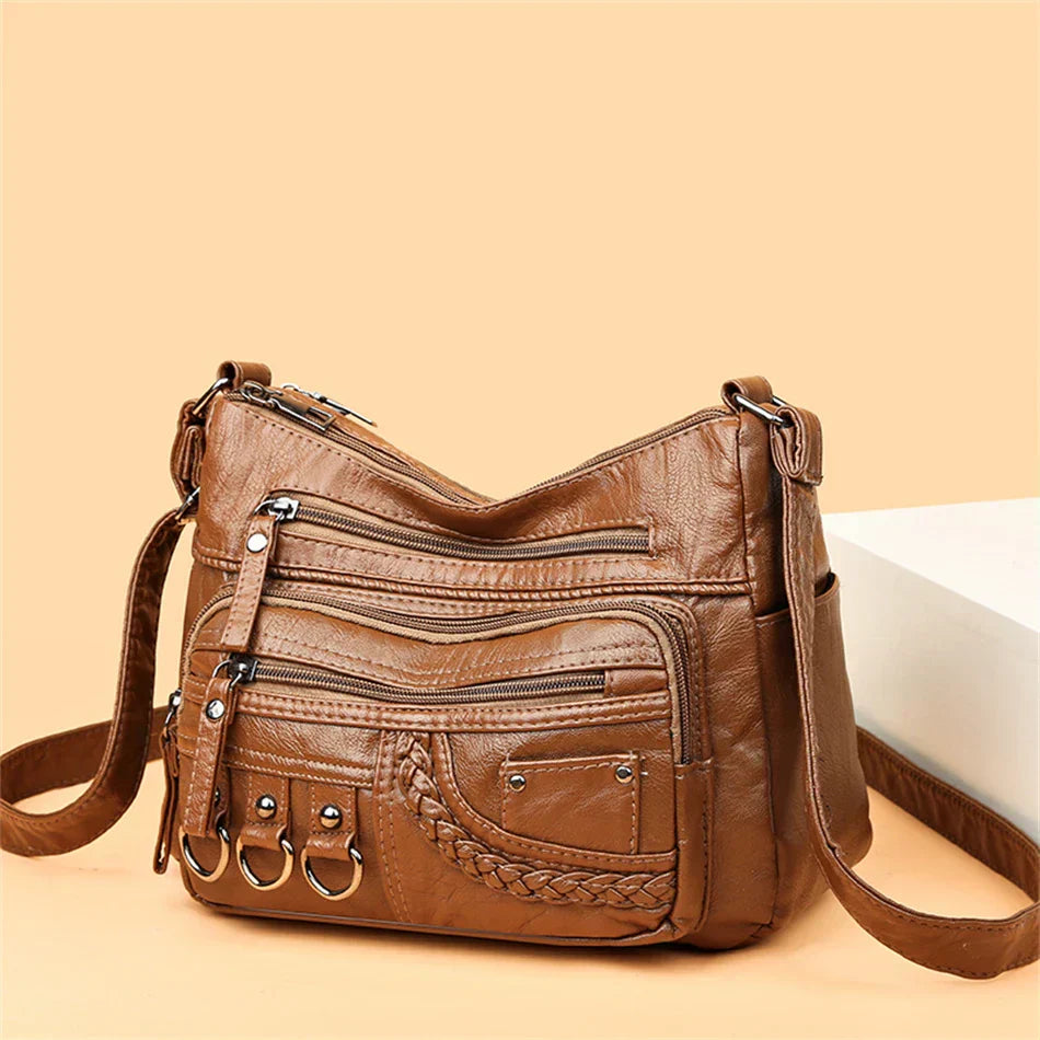 Olivia™ Vintage Charm | Weiche Reißverschlusstasche