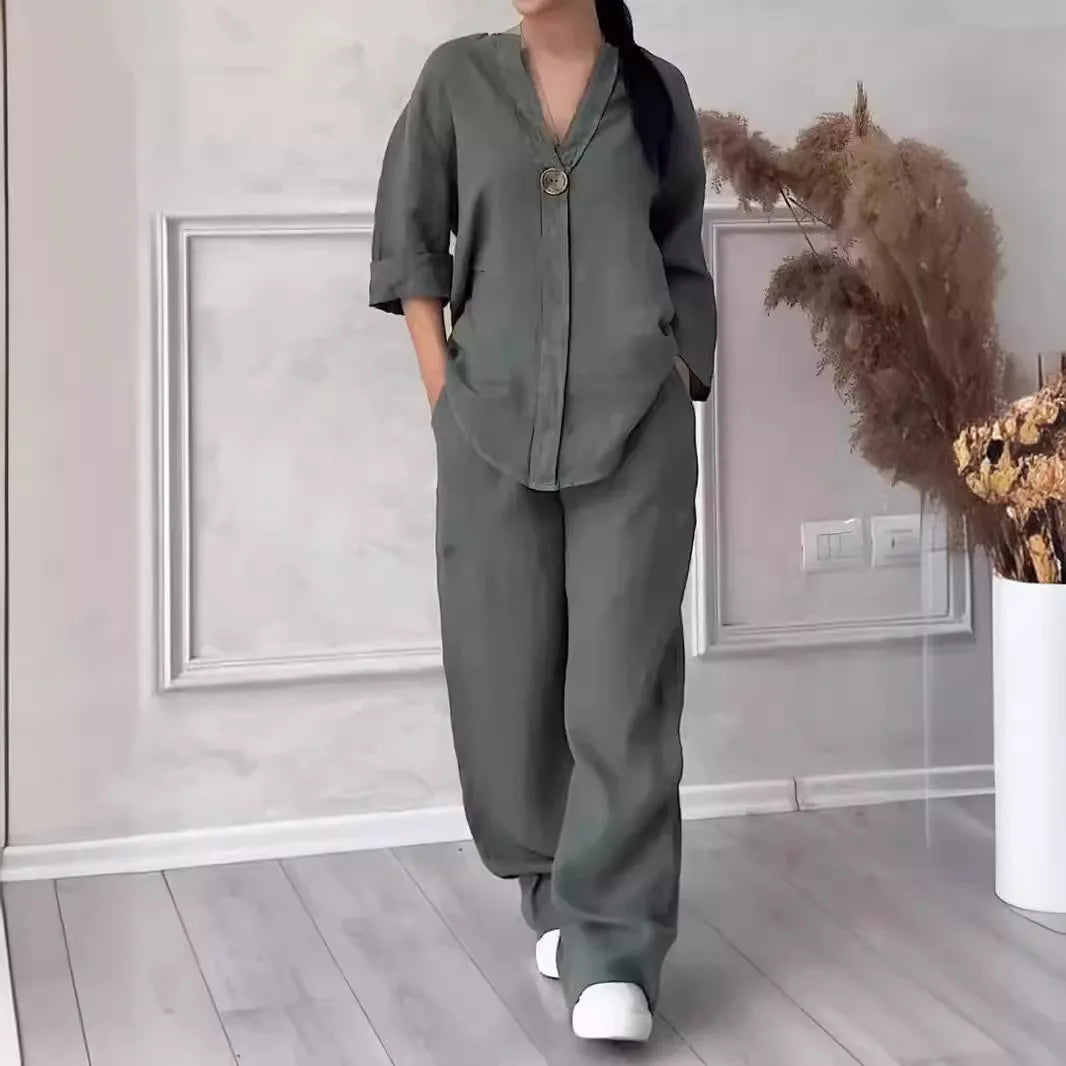 Avery™ - Bequemes, lässiges Leinen-Co-Ord-Set