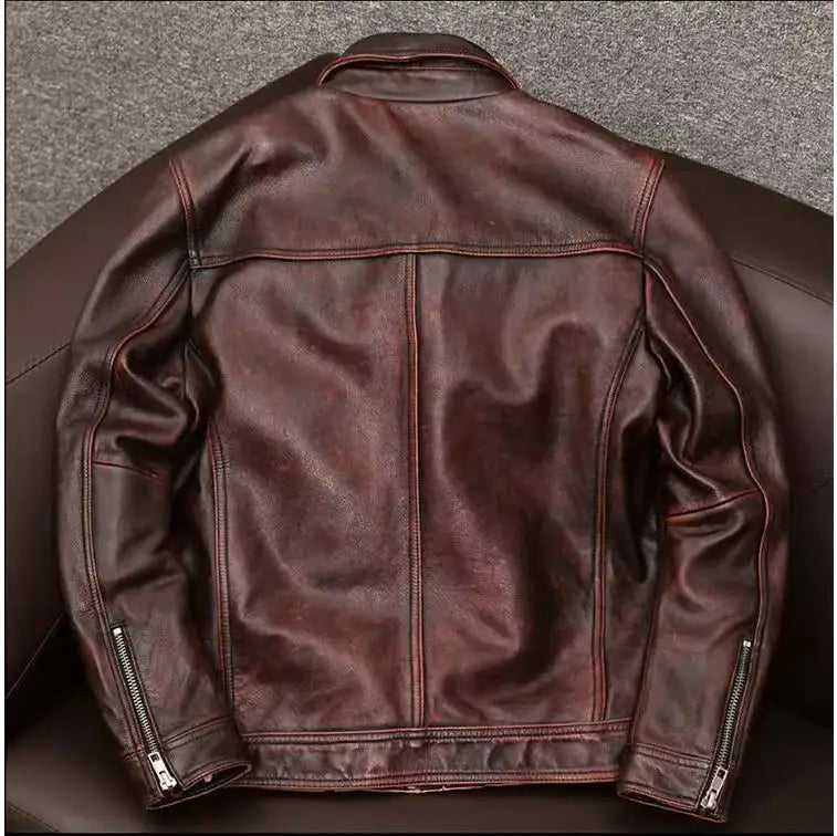 Hunter™ - Jaqueta de couro vegana vintage