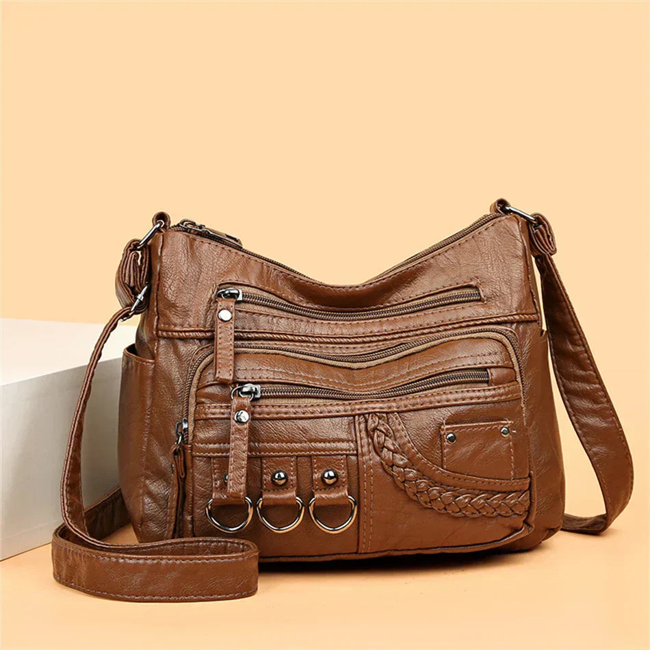 Olivia™ Vintage Charm | Weiche Reißverschlusstasche