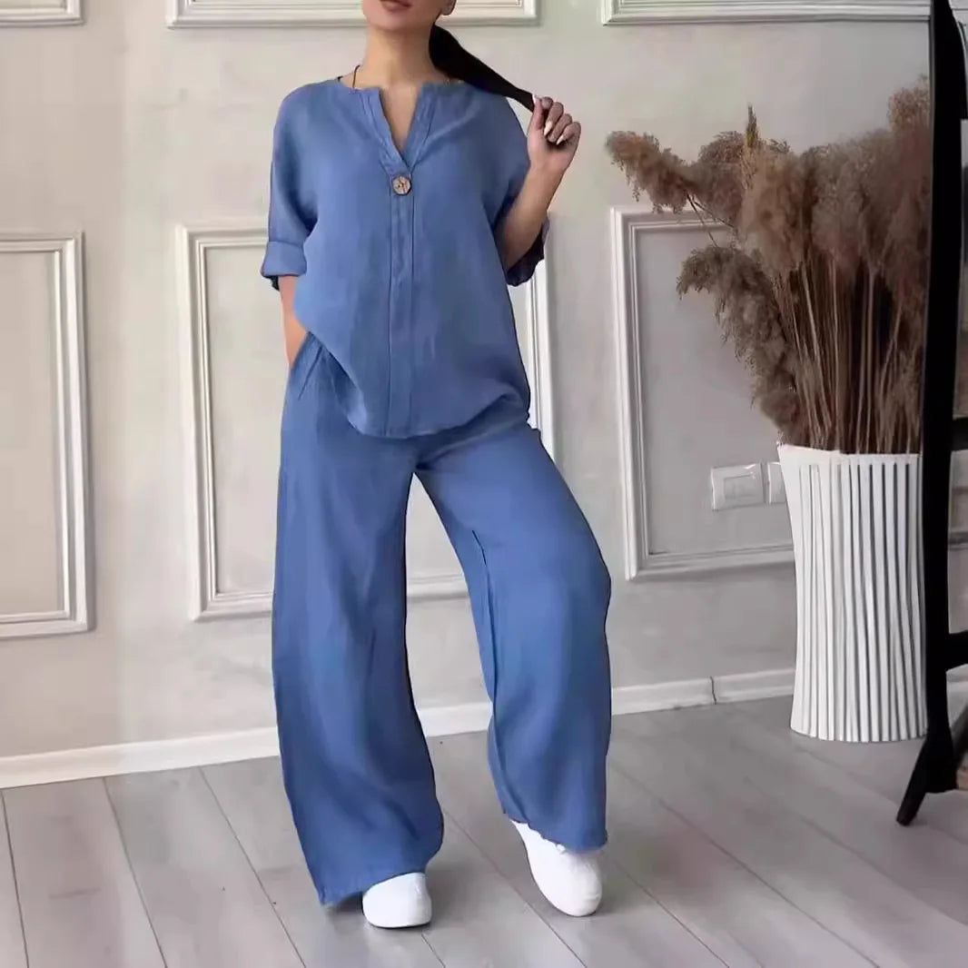 Avery™ - Bequemes, lässiges Leinen-Co-Ord-Set